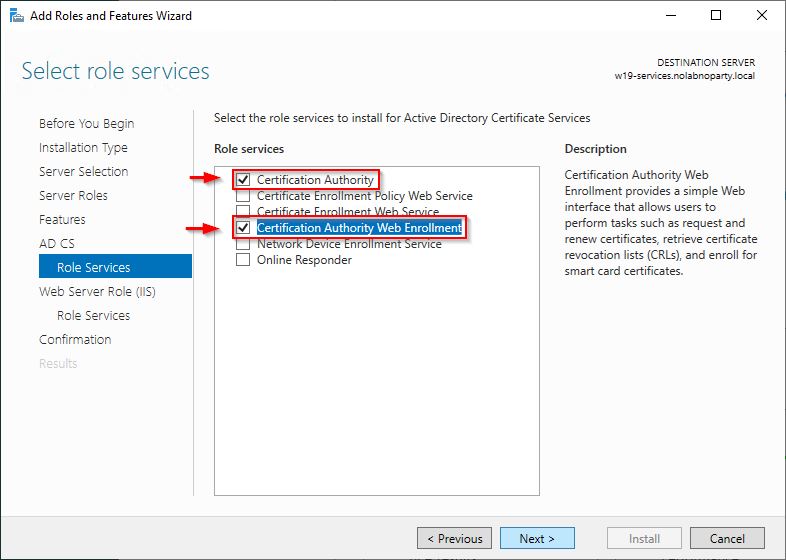 Click Next to install selected services - img