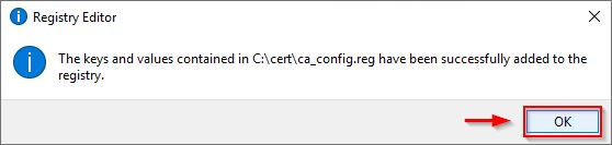 Click OK when values have been added successfully - img